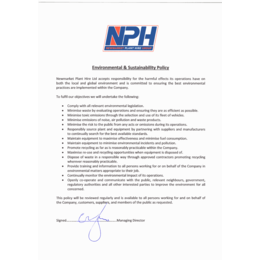 NPH Environmental & Sustainability Policy