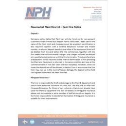 NPH Cash Hire Notice